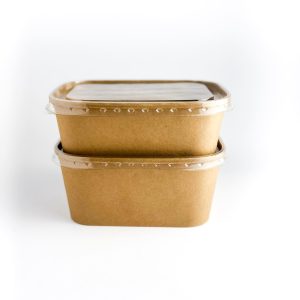 BOITE A SALADE RECTANGULAIRE BASE KRAFT